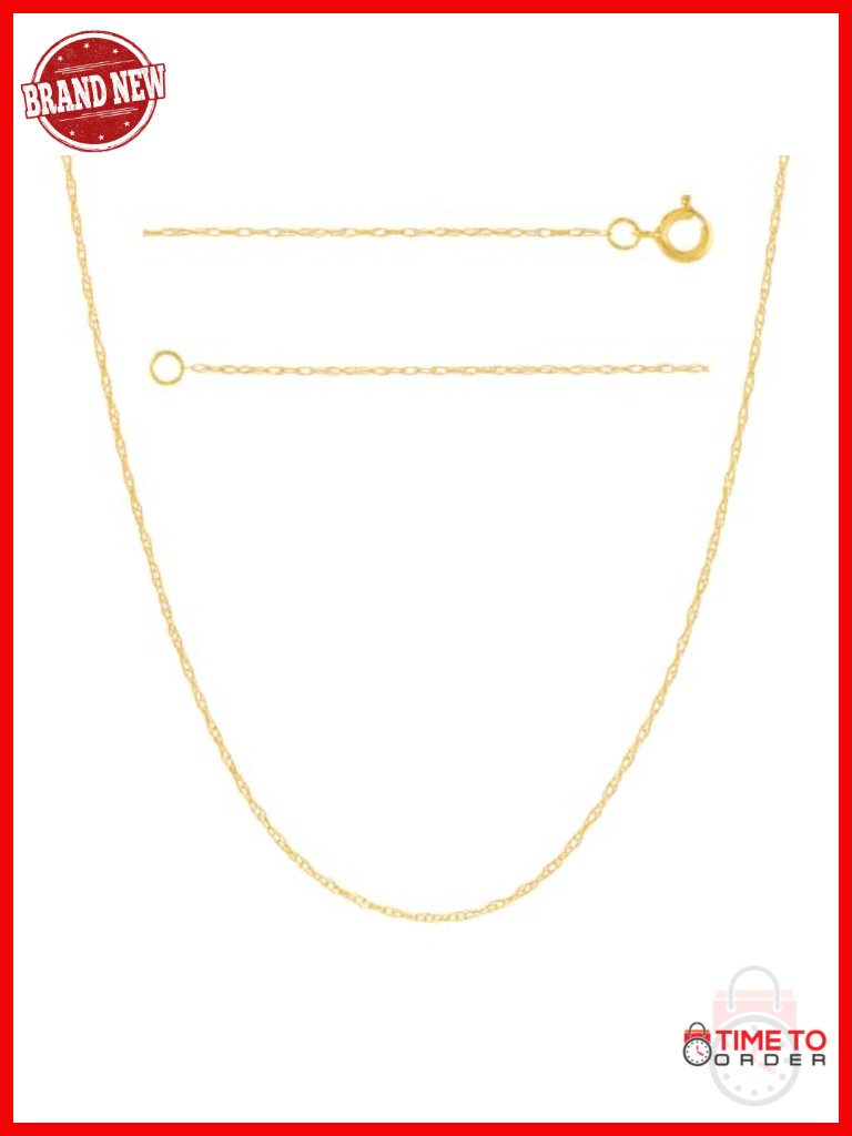 14k Solid Gold Rope Chain Necklace, Thin Braided Dainty Pendant Chain, 0.7-1.2mm